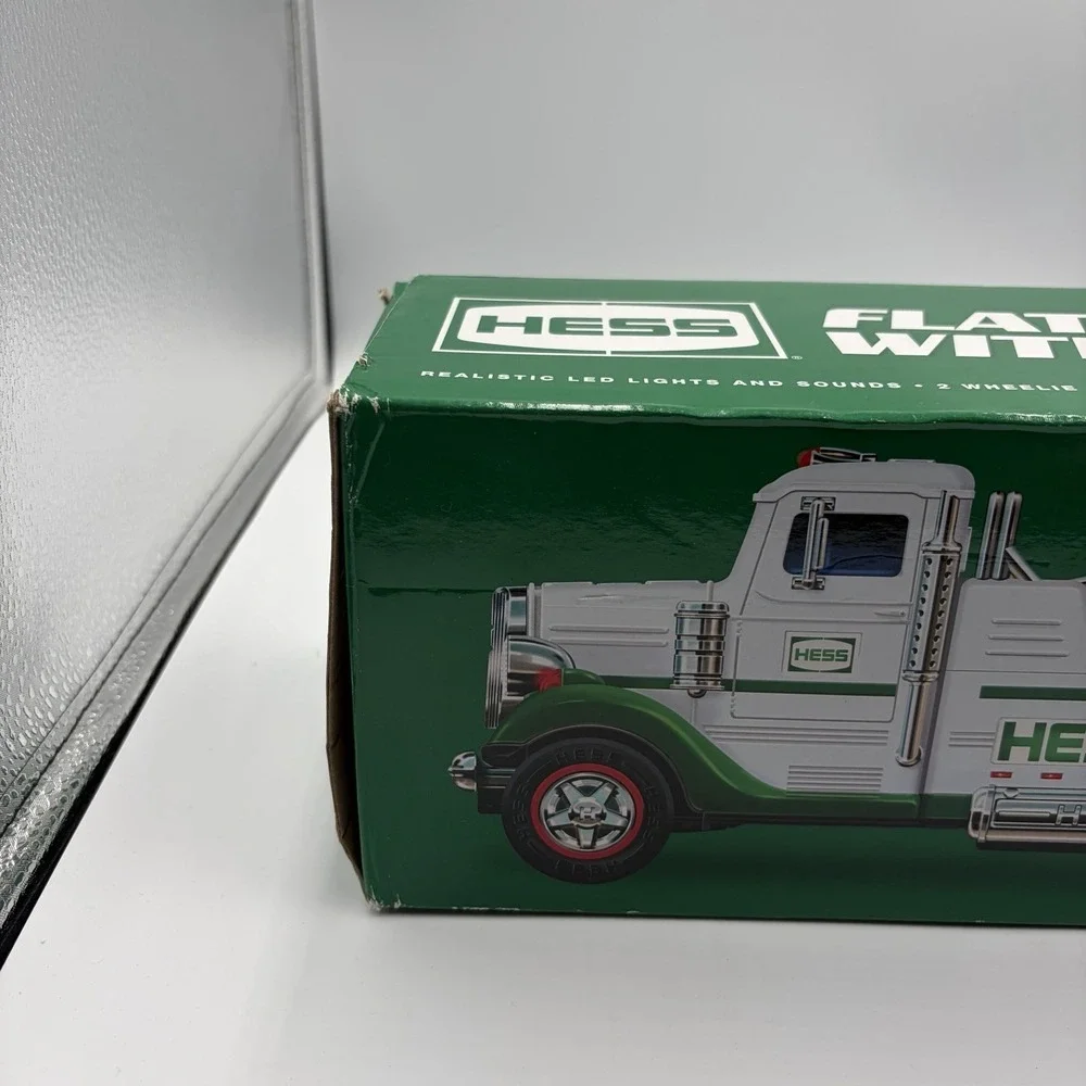 Hess Truck 2022 Flatbed Truck and Hot Rods W/ Led Lights & Sounds